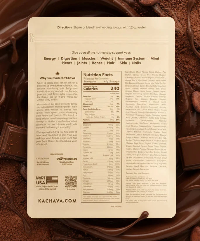 Ka'Chava Chocolate All-in-One Meal Shake Chocolate Kachava 15.31 oz