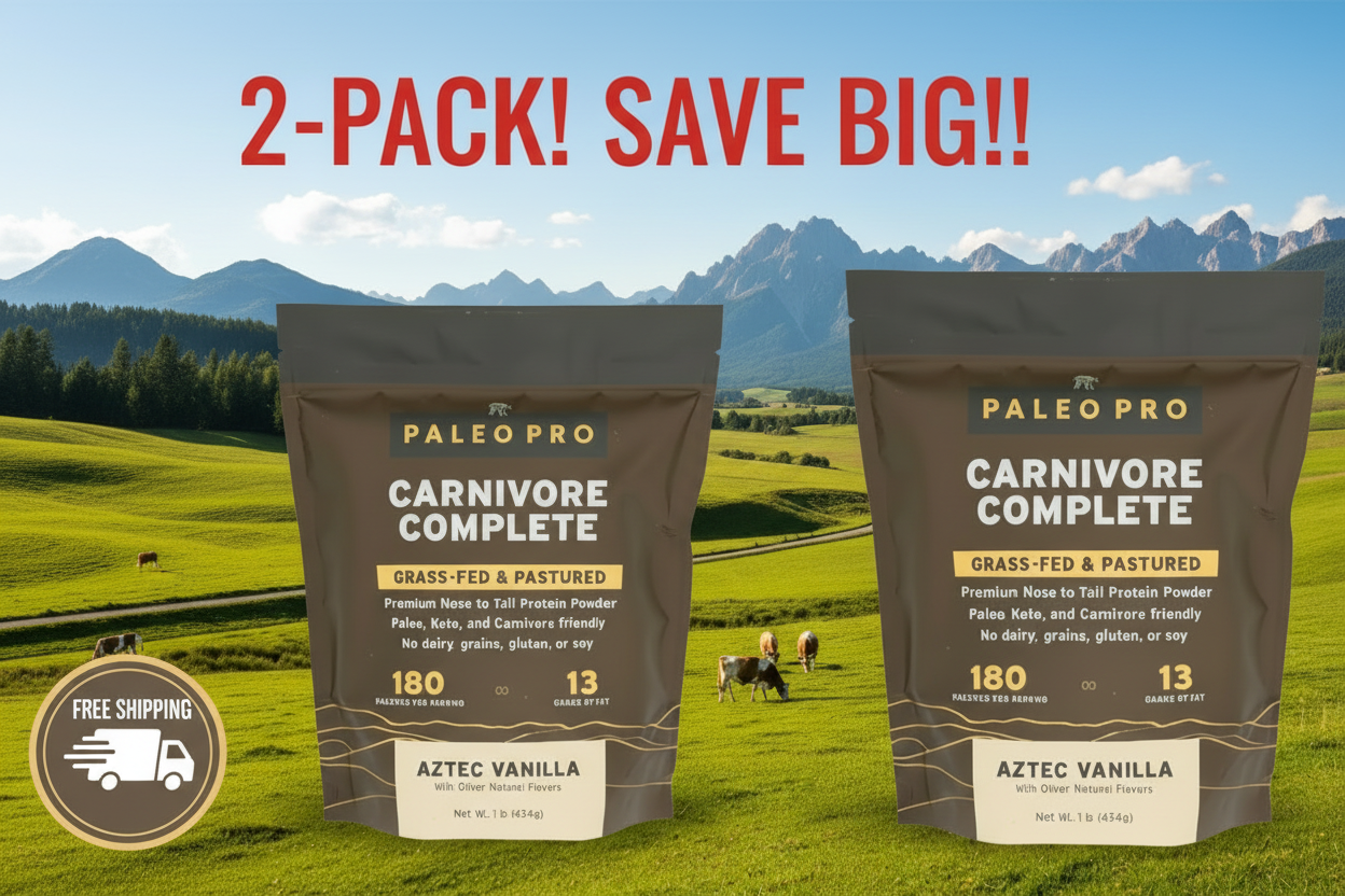 Paleo Pro Carnivore Complete Protein Powder Aztec Vanilla 1lb 2-Pack - (2lb Total)